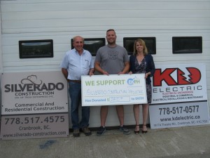 Photo details: Left to Right - Russ Colombo, EKFH Board Member, Chase Thielen, Owner, Silverado Construction, Patricia Whalen, Assistant Executive Director, EKFH.
